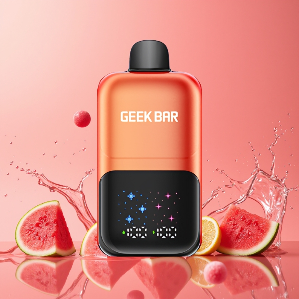 GEEKBAR 2GO 50000パフ スイカバブルガムアイス ジャパン まとめ買い 大画面 デュアルタンク 5%ニコチン 再充電可能