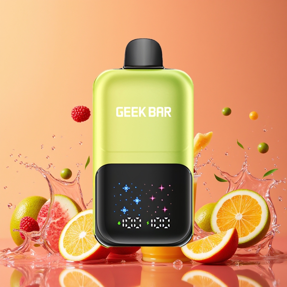 GEEKBAR 2GO 50000パフ メキシコマンゴーアイス ジャパン まとめ買い 大画面 デュアルタンク リチャージャブル
