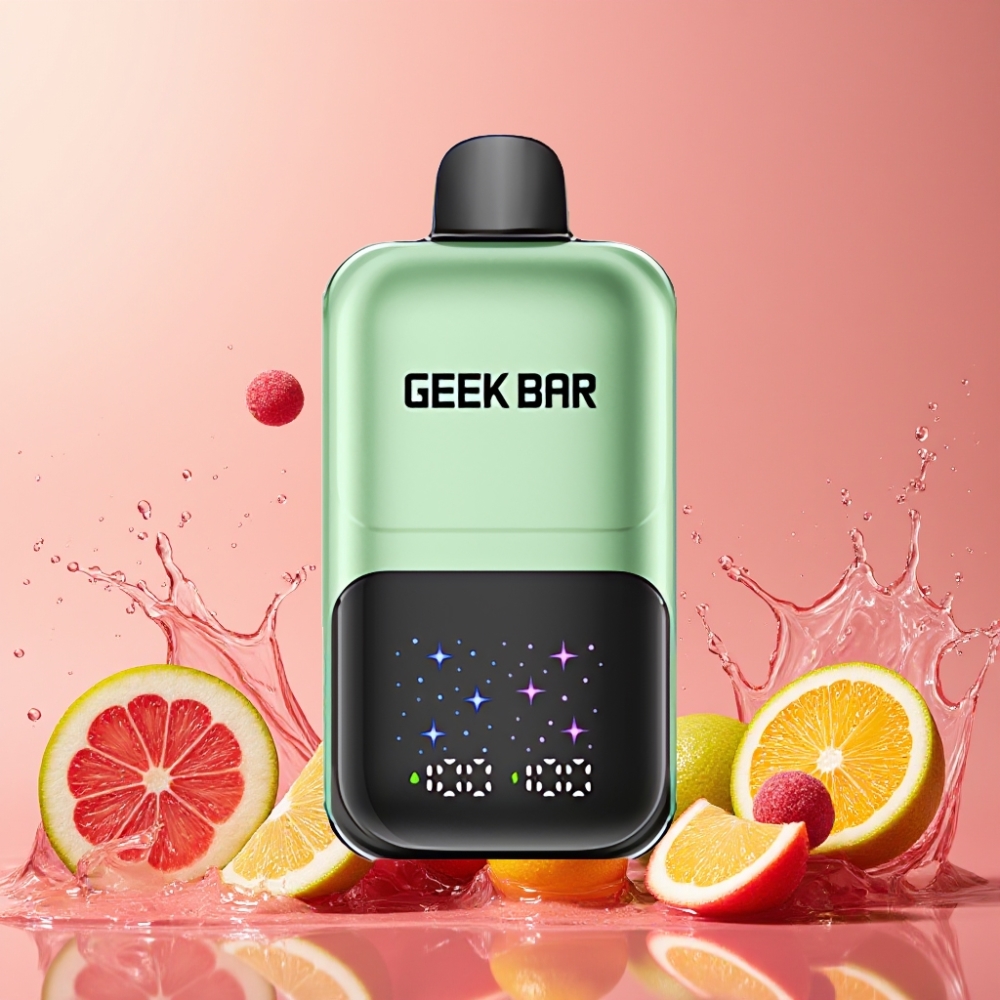 GEEKBAR 2GO 50000パフ サワーキャンディ&サワーフルーツ ジャパン まとめ買い インタラクティブスクリーン デュアルタンク リチャージャブル