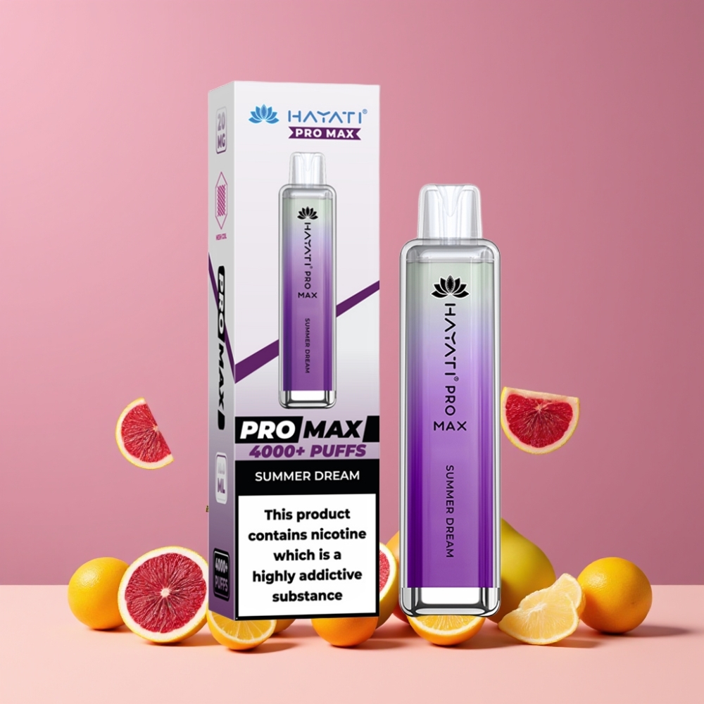 Hayati Pro Max 4000 パフ サマードリーム ジャパン まとめ買い 2ml 1400mAh リチャージャブル