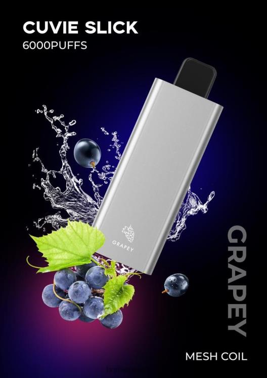 HQD Vape Flavours - HQD CUVIE SLICK 6000パフ 滑らかなブドウのような 4NXV236