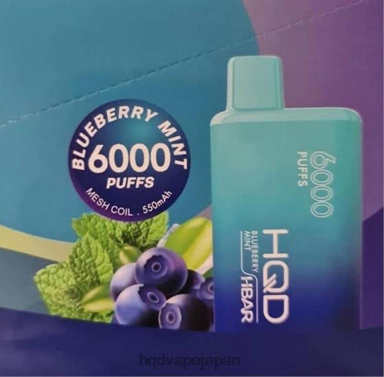 HQD Vape Japan - HQD HBAR 6000パフ ブルーベリーミント 4NXV251
