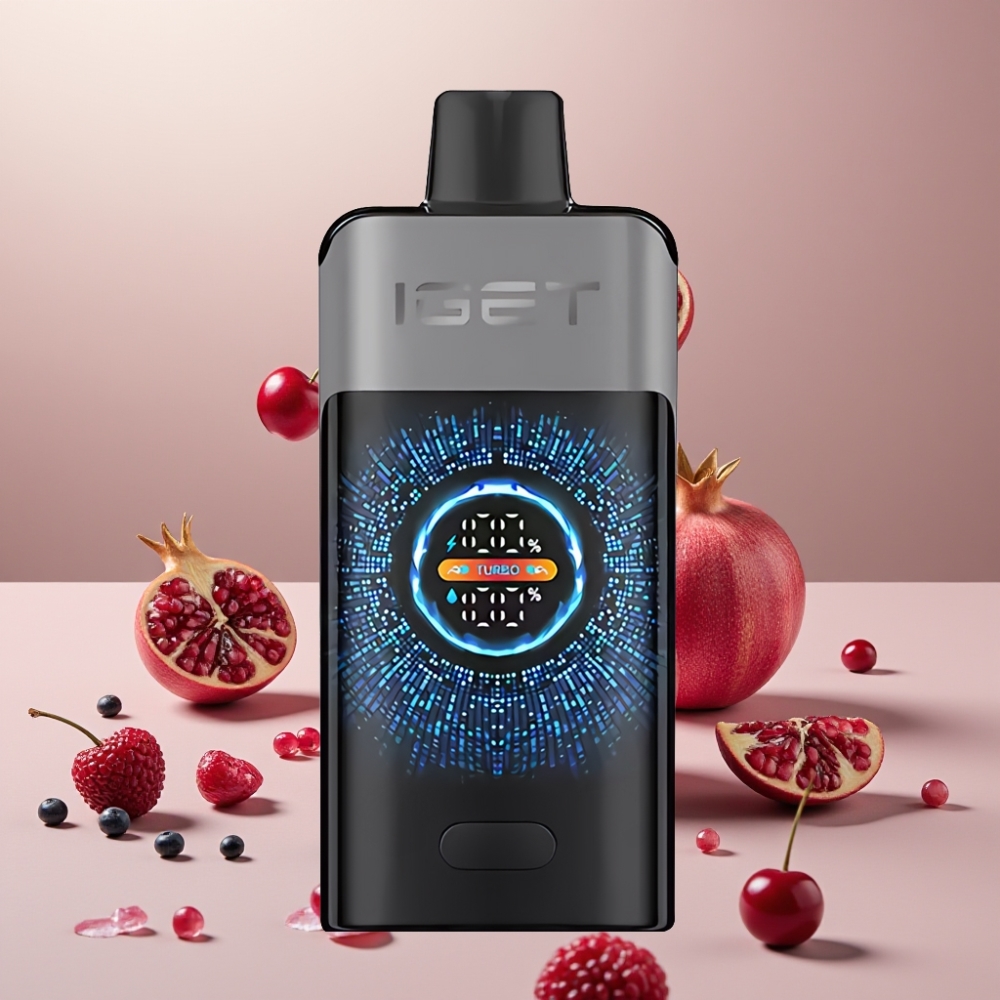 IGET ONE 12000 ブラックチェリーポメグラネート ジャパン まとめ買い 2700mAh 0.6ohm デュアルメッシュ カーブドスクリーン
