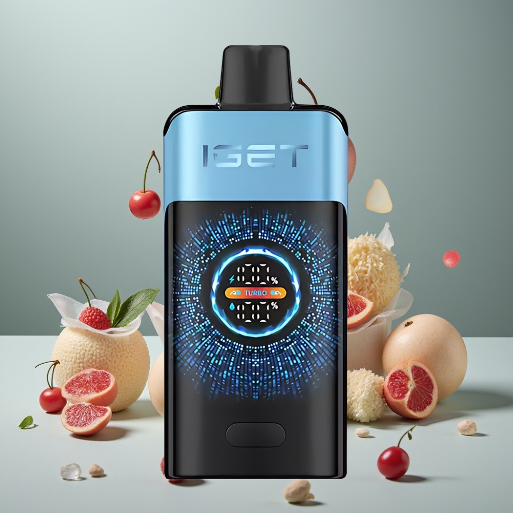 IGET ONE 12000パフ ブルーモンスター ジャパン まとめ買い 2700mAh 大型カーブドカラースクリーン デュアルメッシュコイル