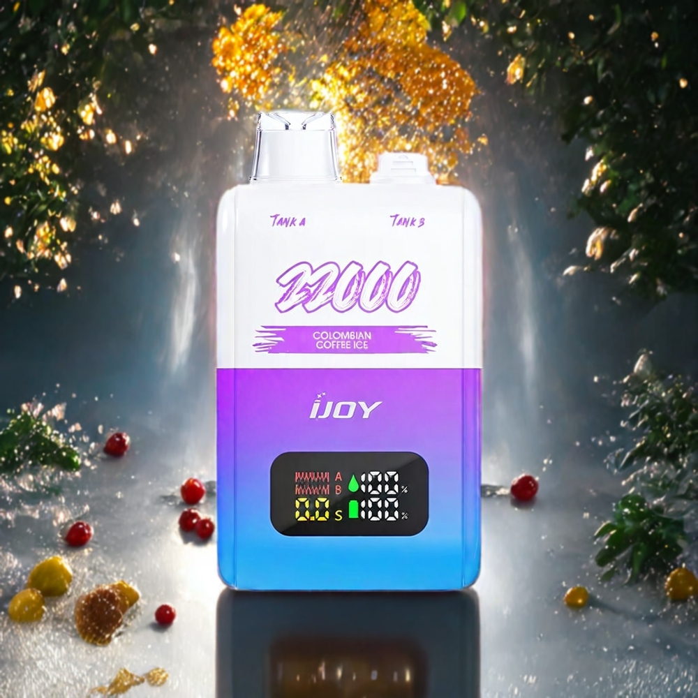 IJOY SD 22000パフ コロンビアコーヒーアイス ジャパン まとめ買い 15W 650mAh Type-C