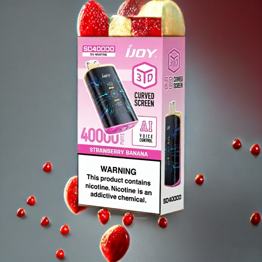 IJOY SD 40000パフ ストロベリーバナナ ジャパン まとめ買い 20ML 5% 750mAh Type-C