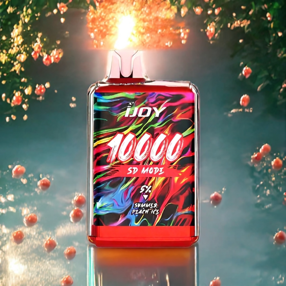 IJOY SD10000 10000パフ サマーピーチアイス 5% 20ml ジャパン まとめ買い タイプC充電 0.8オーム