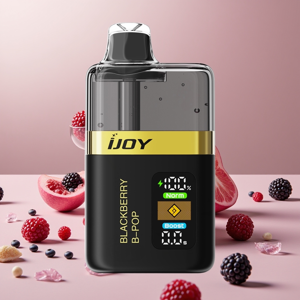 IJOY XP50000 5万パフ ブラックベリーBポップ ジャパン まとめ買い デュアルメッシュ 0.4ohm 18w/22w 50mg/ml 1000mAh Type-C