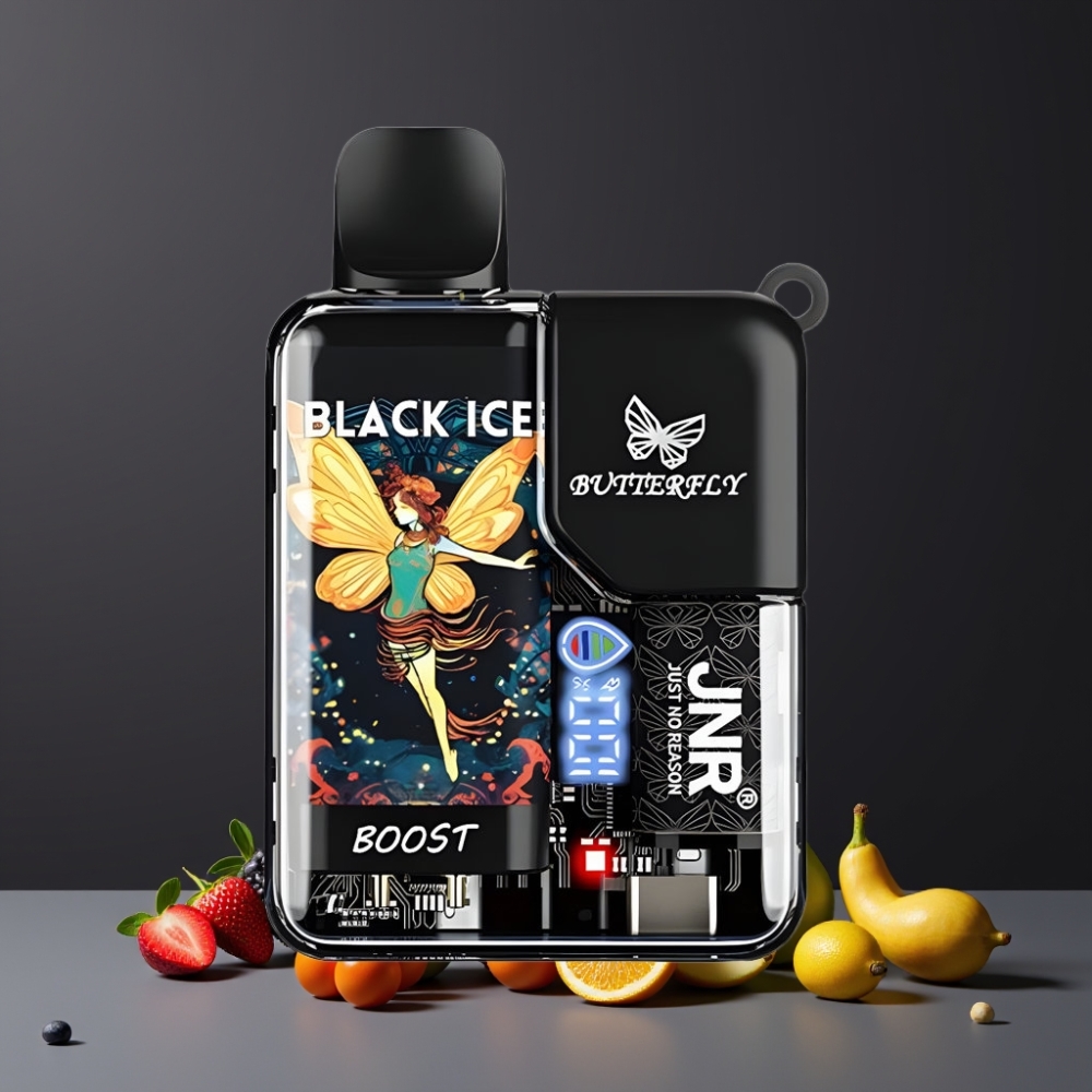 JNR Butterfly 8500パフ ブラックアイス ジャパン まとめ買い 1200mAh 15ml 1.0ohmメッシュコイル