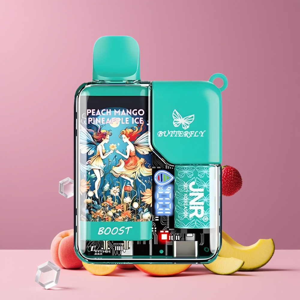 JNR Butterfly 8500パフ ピーチマンゴーパインアイス ジャパン まとめ買い 1200mAh 15ml 1.0ohm メッシュコイル