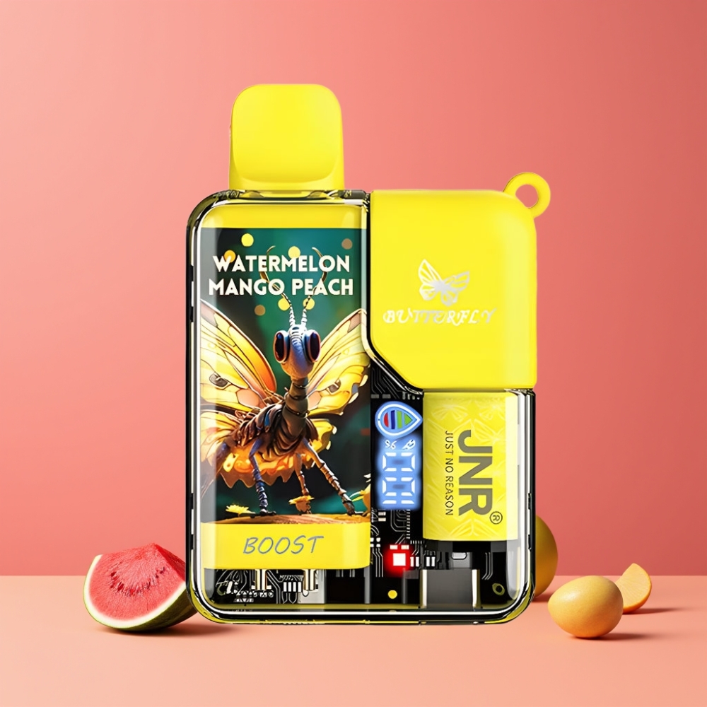 JNR Butterfly 8500 パフス スイカマンゴーピーチ ジャパン まとめ買い 1200mAh 15ml 1.0ohm メッシュコイル