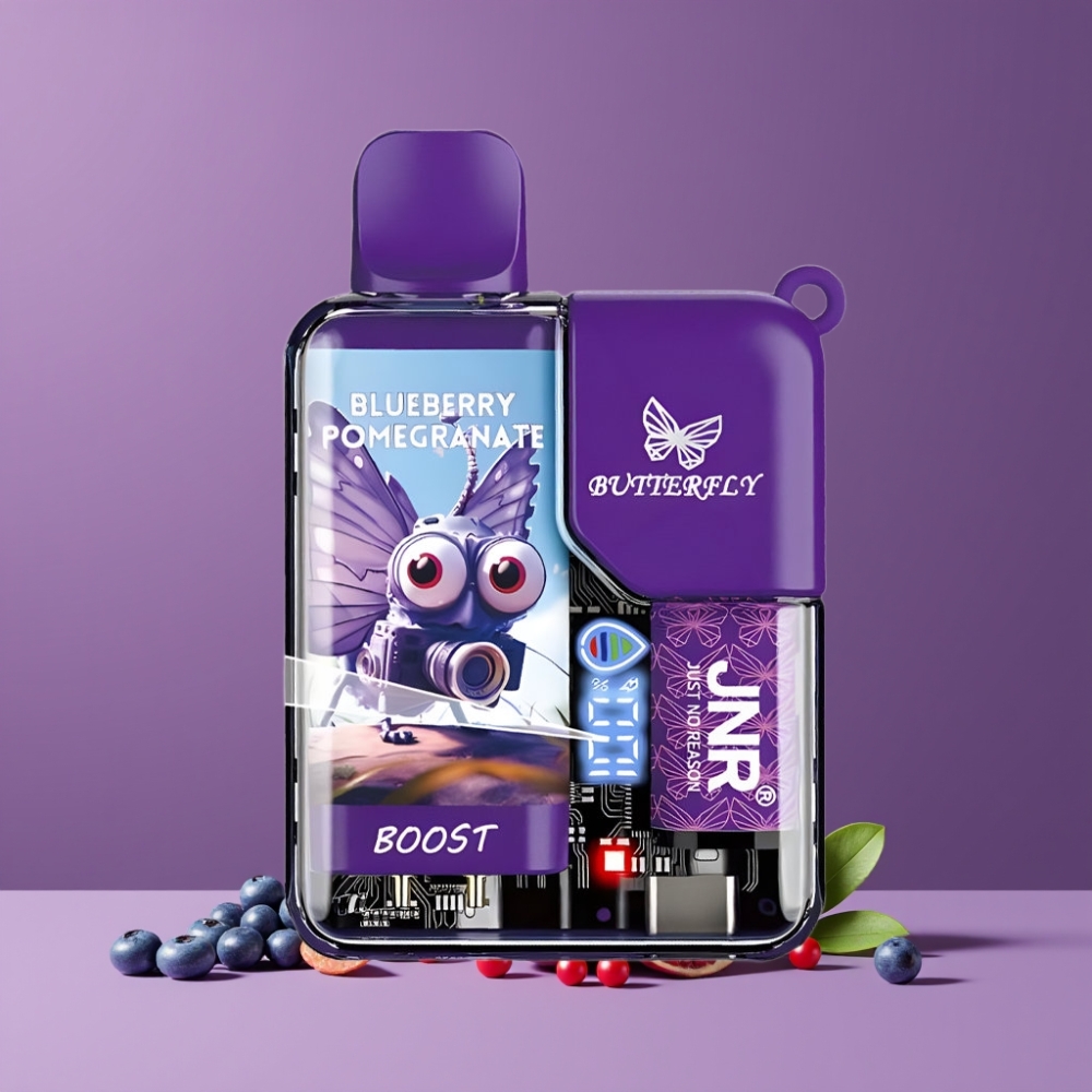 JNR Butterfly 8500 Puffs ブルーベリー ザクロ ジャパン まとめ買い 1200mAh 15ml 1.0ohm メッシュ