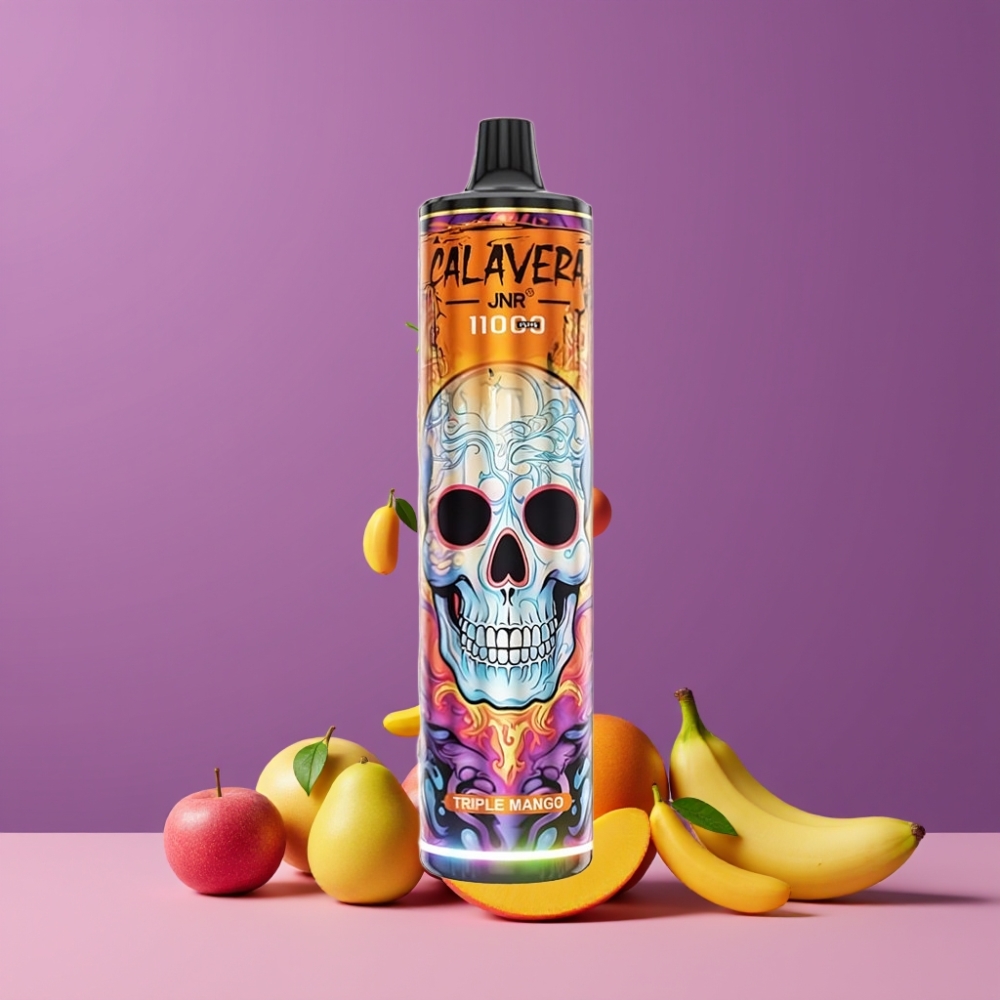 JNR Calavera 11000 トリプルマンゴー ジャパン まとめ買い Type-C充電 850mAh 21ml 1.0ohmメッシュコイル 0-5%ニコチン