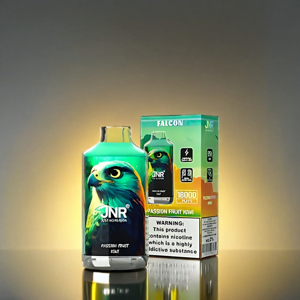 JNR Falcon 16000 Puffs 850mAh 22ml デュアルメッシュコイル パッションフルーツキウイ ジャパン まとめ買い