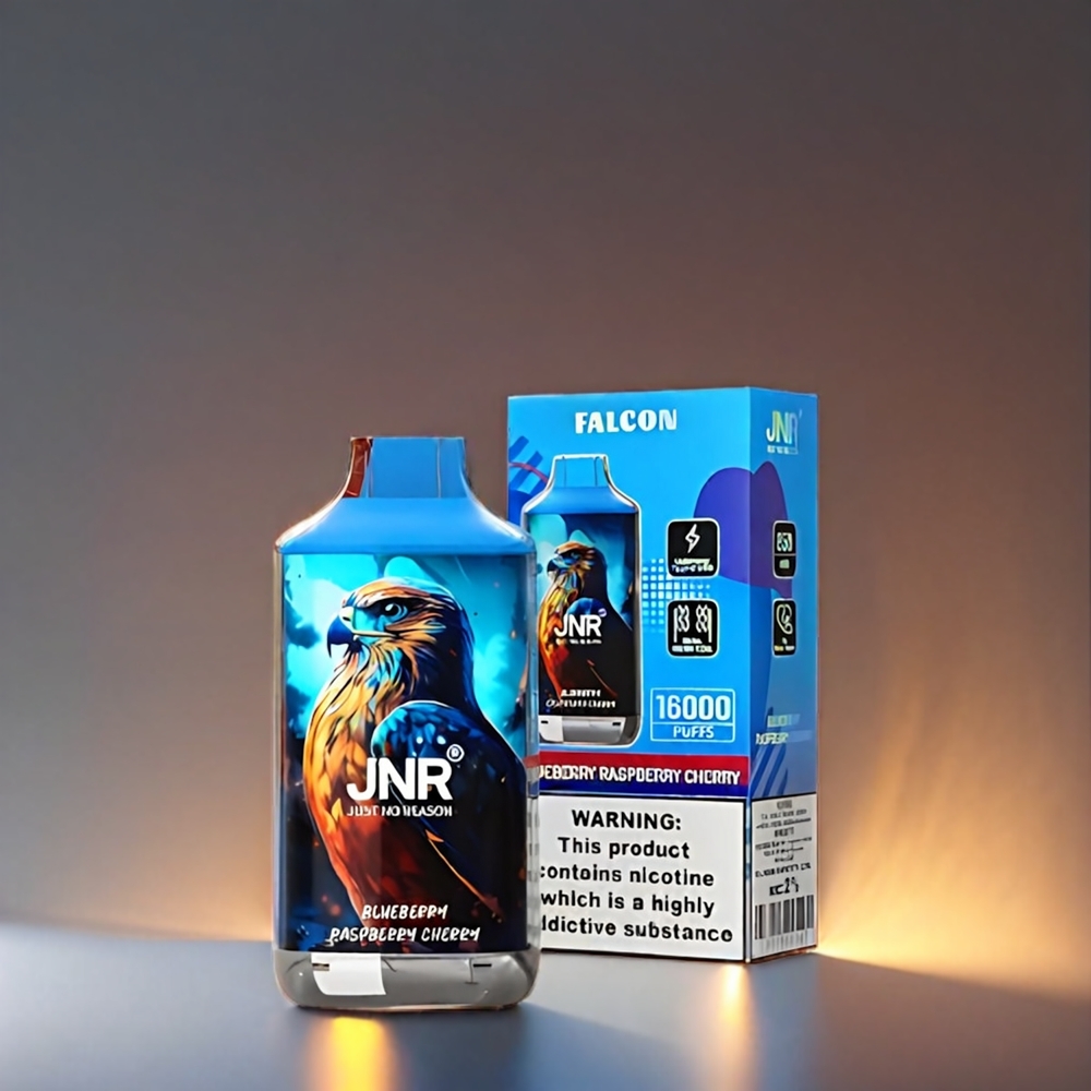JNR Falcon 16000 Puffs 850mAh 22ml デュアルメッシュコイル ブルーベリーラズベリーチェリー ジャパン まとめ買い