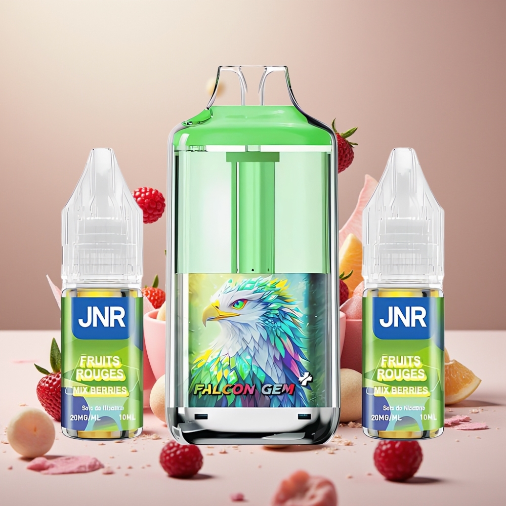 JNR Falcon GEM⁺ 30000 プフ ミックスベリー ジャパン まとめ買い デュアルメッシュコイル トップリフィル