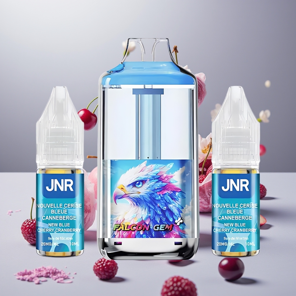 JNR Falcon GEM⁺ 30000 プッフ ブルーチェリークランベリー ジャパン まとめ買い デュアルメッシュコイル トップリフィル