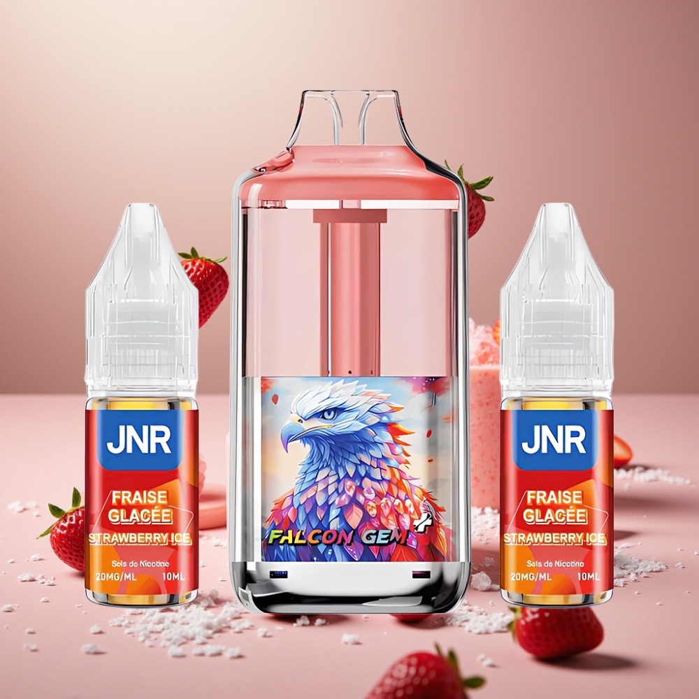 JNR Falcon GEM⁺ 30000 プフ ストロベリーアイス ジャパン まとめ買い デュアルメッシュコイル トップリフィル