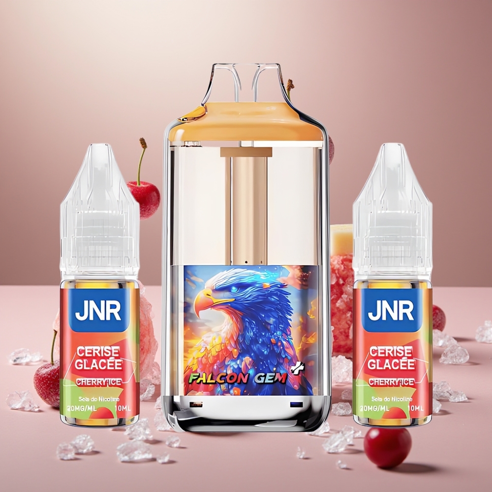 JNR Falcon GEM⁺ 30000 Puffs チェリーアイス ジャパン まとめ買い デュアルメッシュコイル トップリフィル
