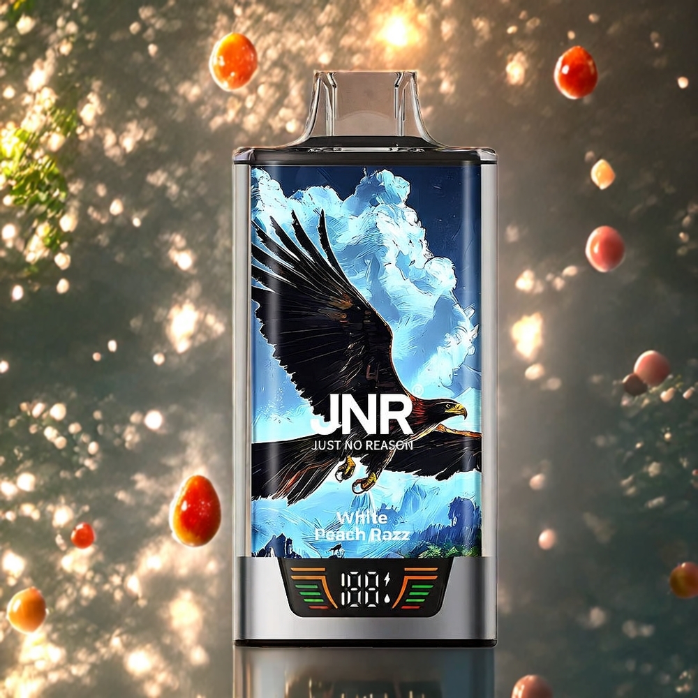 JNR Falcon Pro 28000 ホワイトピーチラズ ジャパン まとめ買い スマートスクリーン デュアルメッシュコイル