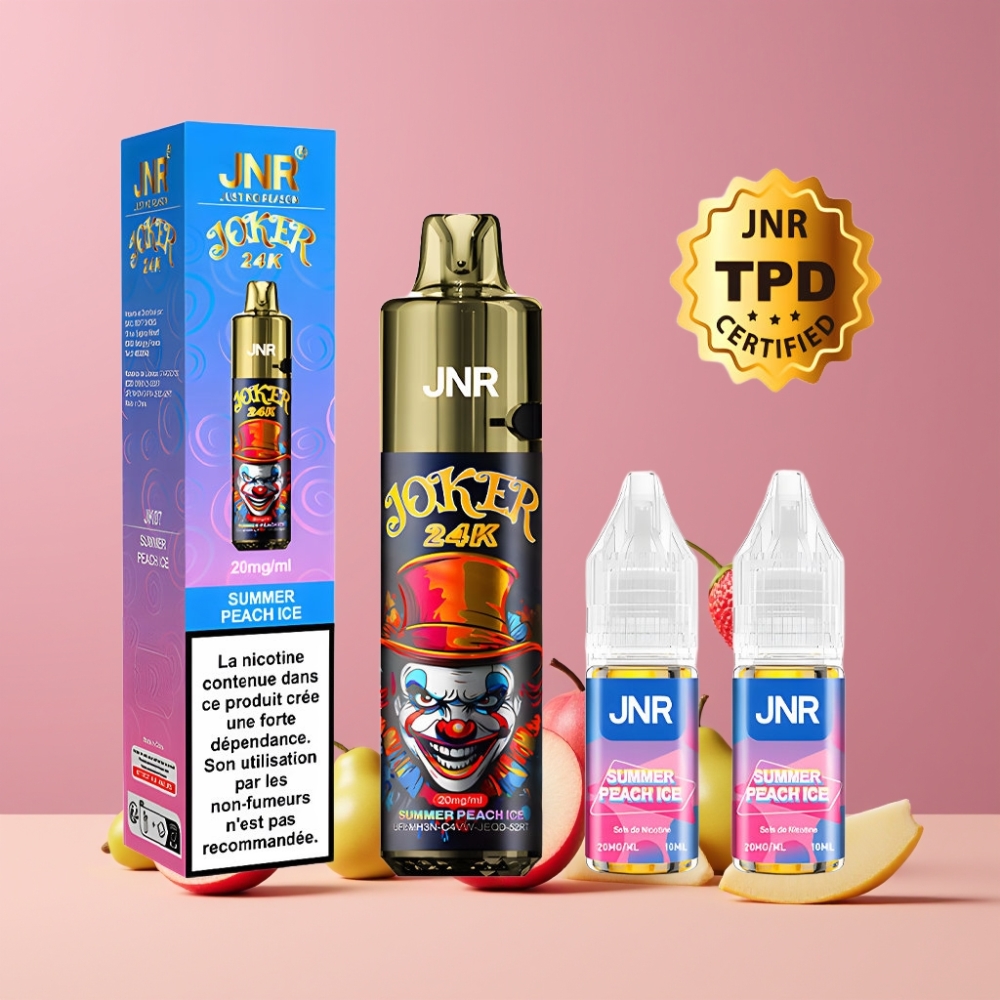 JNR Joker 24000パフ サマーピーチアイス ジャパン まとめ買い 2+10ml 800mAh Type-C