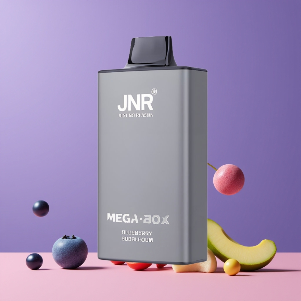 JNR Mega Box 25000パフ ブルーベリーバブルガム ジャパン まとめ買い 30ml 850mAh デュアルメッシュ