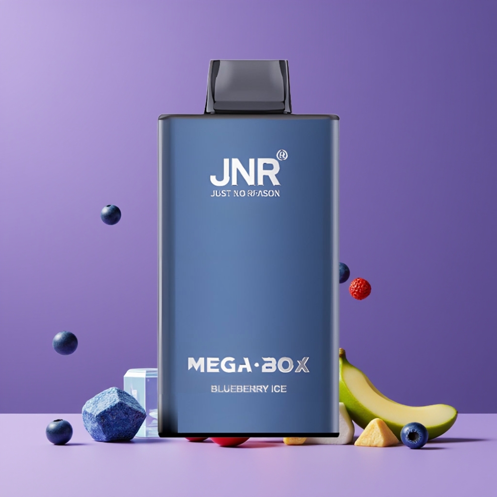 JNR Mega Box 25000パフ ブルーベリーアイス ジャパン まとめ買い 30ml 850mAh デュアルメッシュコイル
