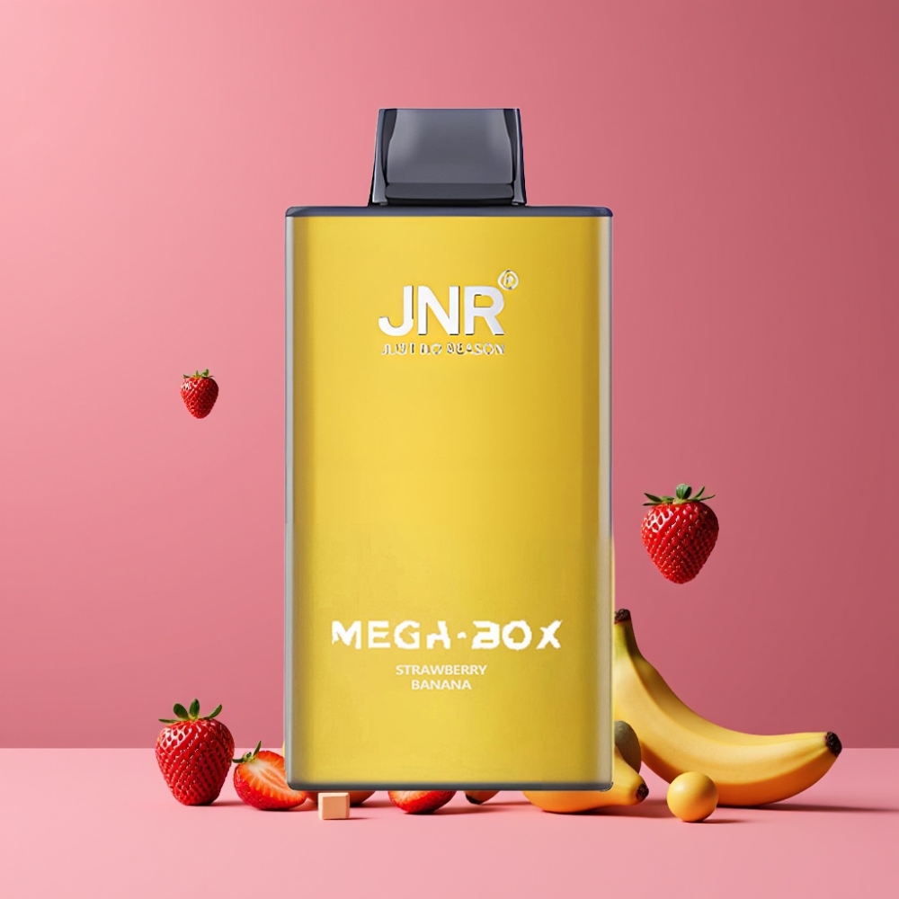 JNR Mega Box 25000パフ ストロベリーバナナ ジャパン まとめ買い 30ml 850mAh デュアルメッシュコイル