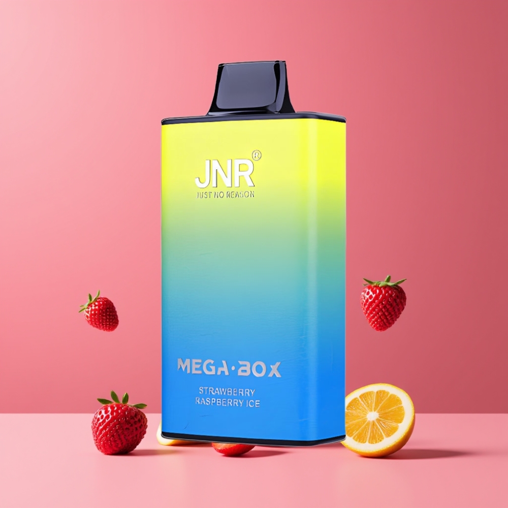JNR Mega Box 25000 パフ ストロベリーレッドラズベリーアイス ジャパン まとめ買い 30ml 850mAh