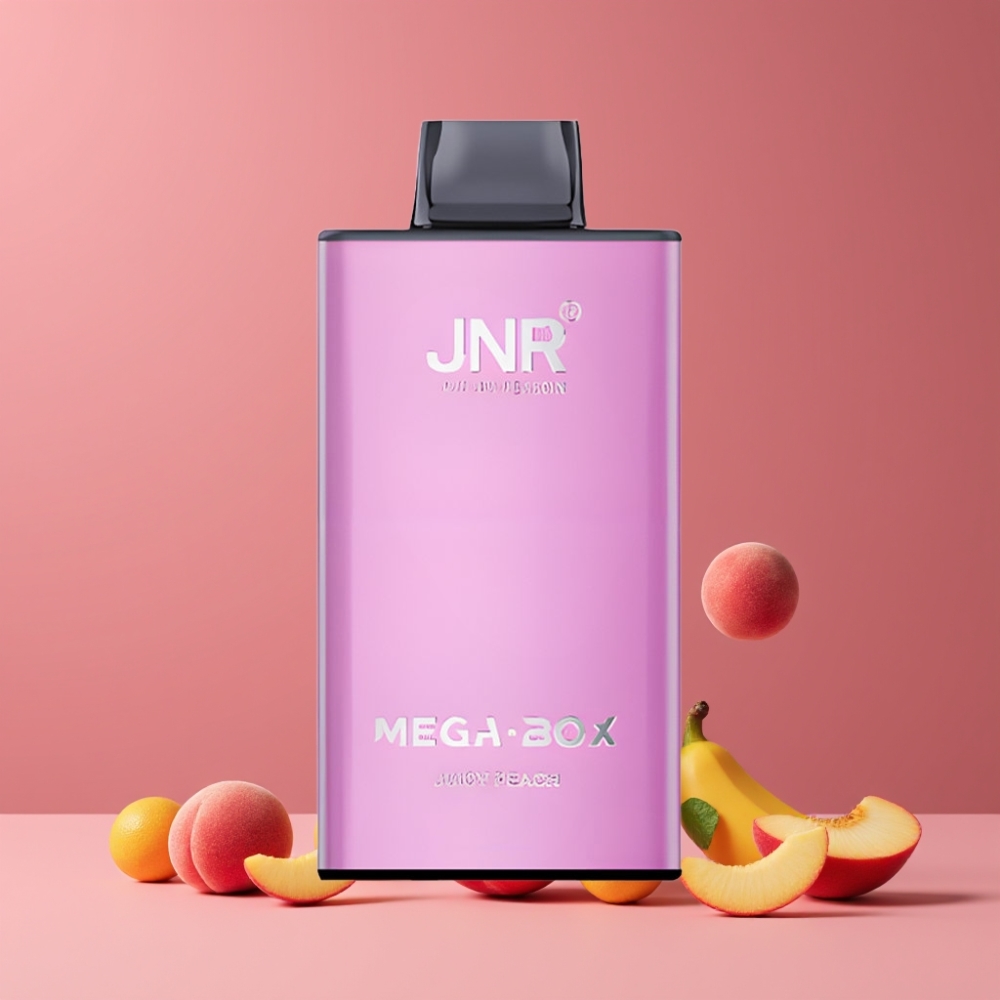 JNR Mega Box 25000パフ ジューシーピーチ ジャパン まとめ買い デュアルメッシュコイル タイプC充電