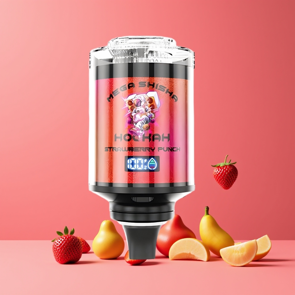 JNR Mega Shisha Hookah 100K ストロベリーパンチ ジャパン まとめ買い 70.2mm 2200mAh 2%