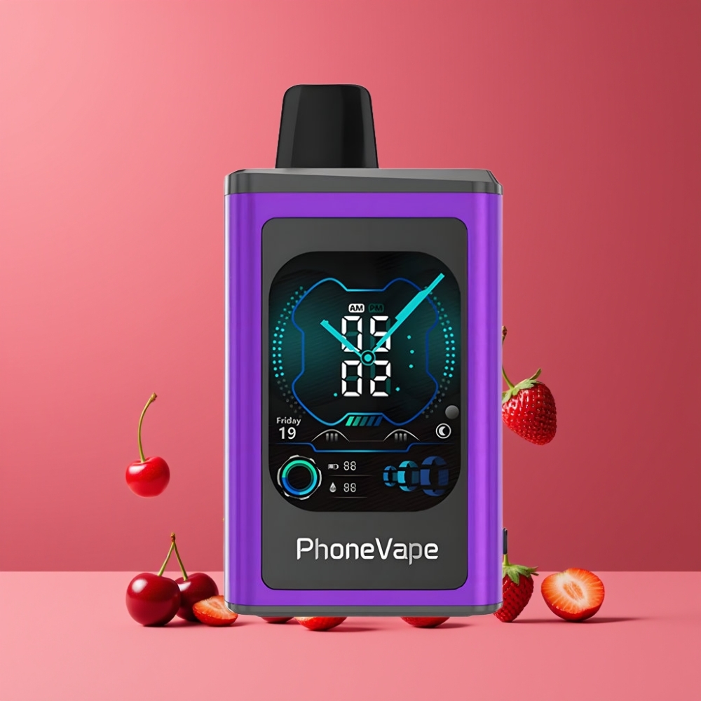 JNR PhoneVape 30000 パフ チェリーストロベリーレーズベリー ジャパン まとめ買い 850mAh ターボモード フルディスプレイ