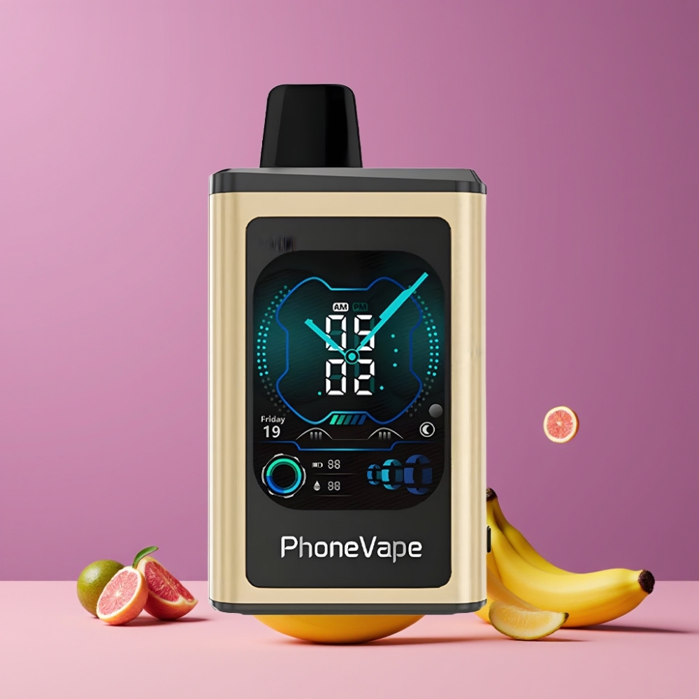 JNR PhoneVape 30000パフ バナナアイス ジャパン まとめ買い 850mAh Type-C ターボモード フルディスプレイ