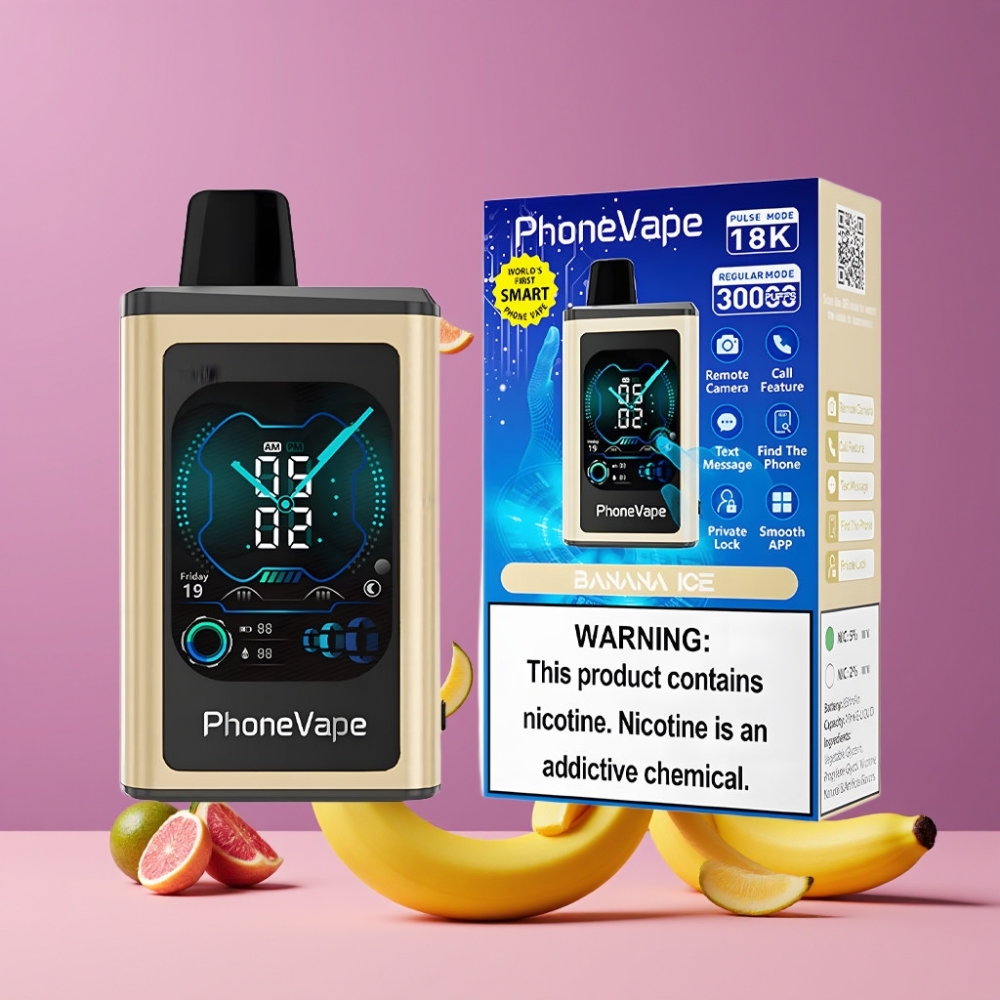 JNR PhoneVape 30000パフ バナナアイス ジャパン まとめ買い 850mAh Type-C ターボモード フルディスプレイ