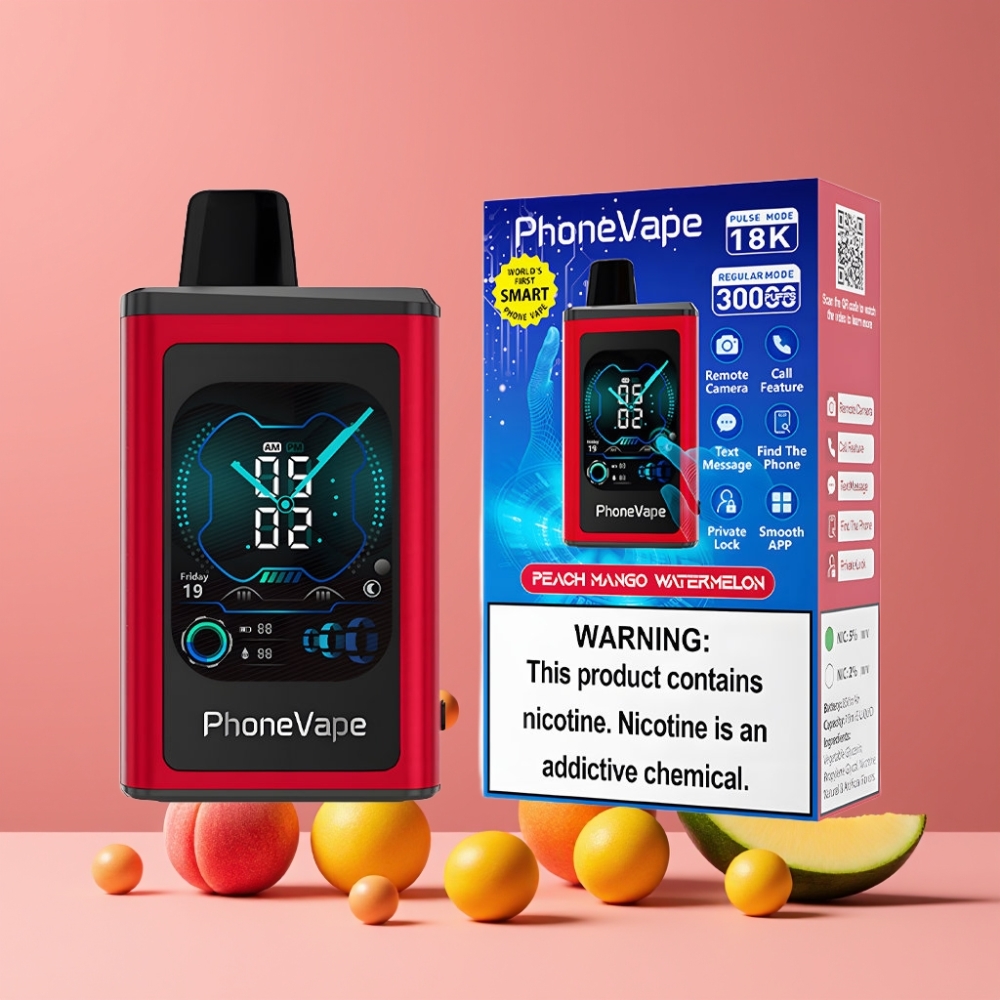 JNR PhoneVape 30000パフ ピーチマンゴーウォーターメロン ジャパン まとめ買い 850mAh Type-C ターボモード フルディスプレイ