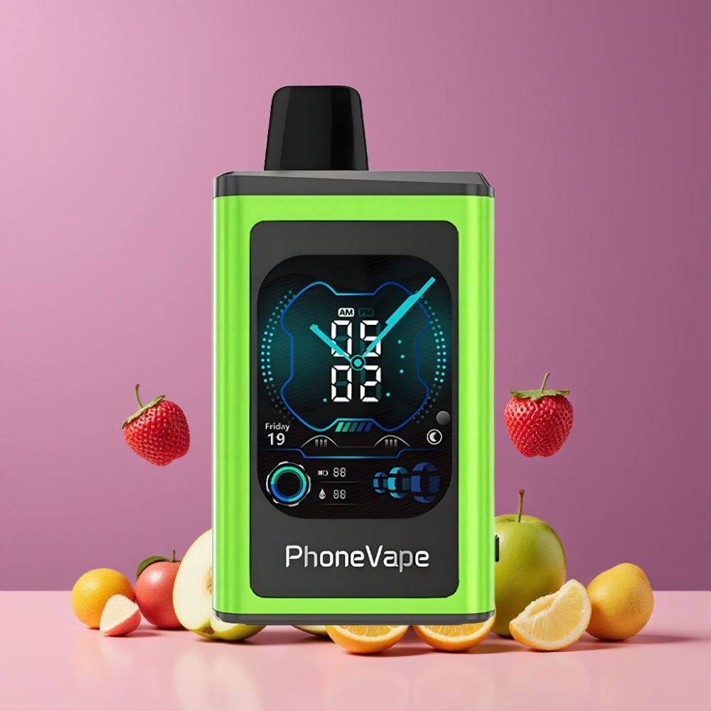 JNR PhoneVape 30000パフ サワーアップルアイス ジャパン まとめ買い 850mAh Type-C ターボモード フルディスプレイ