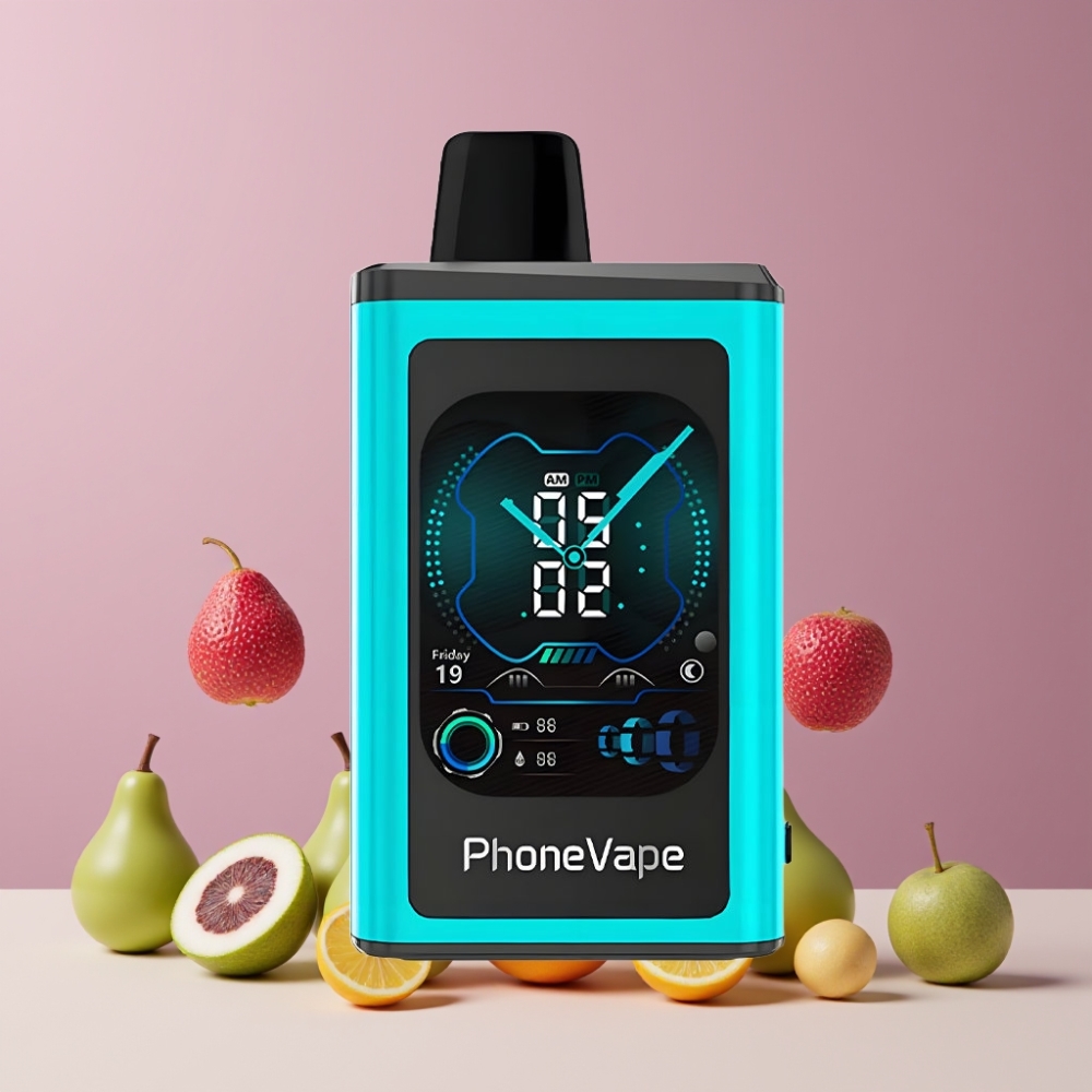 JNR PhoneVape 30000パフ マイアミミント ジャパン まとめ買い Type-C充電 ターボモード フルディスプレイ