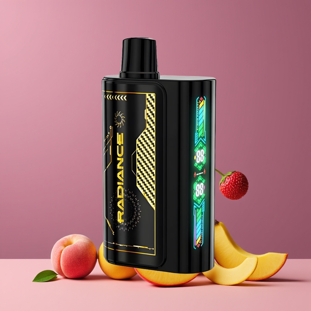 JNR Radiance 31000パフ ピーチマンゴーパイン ジャパン まとめ買い 28ml 950mAh デュアルメッシュコイル 2%
