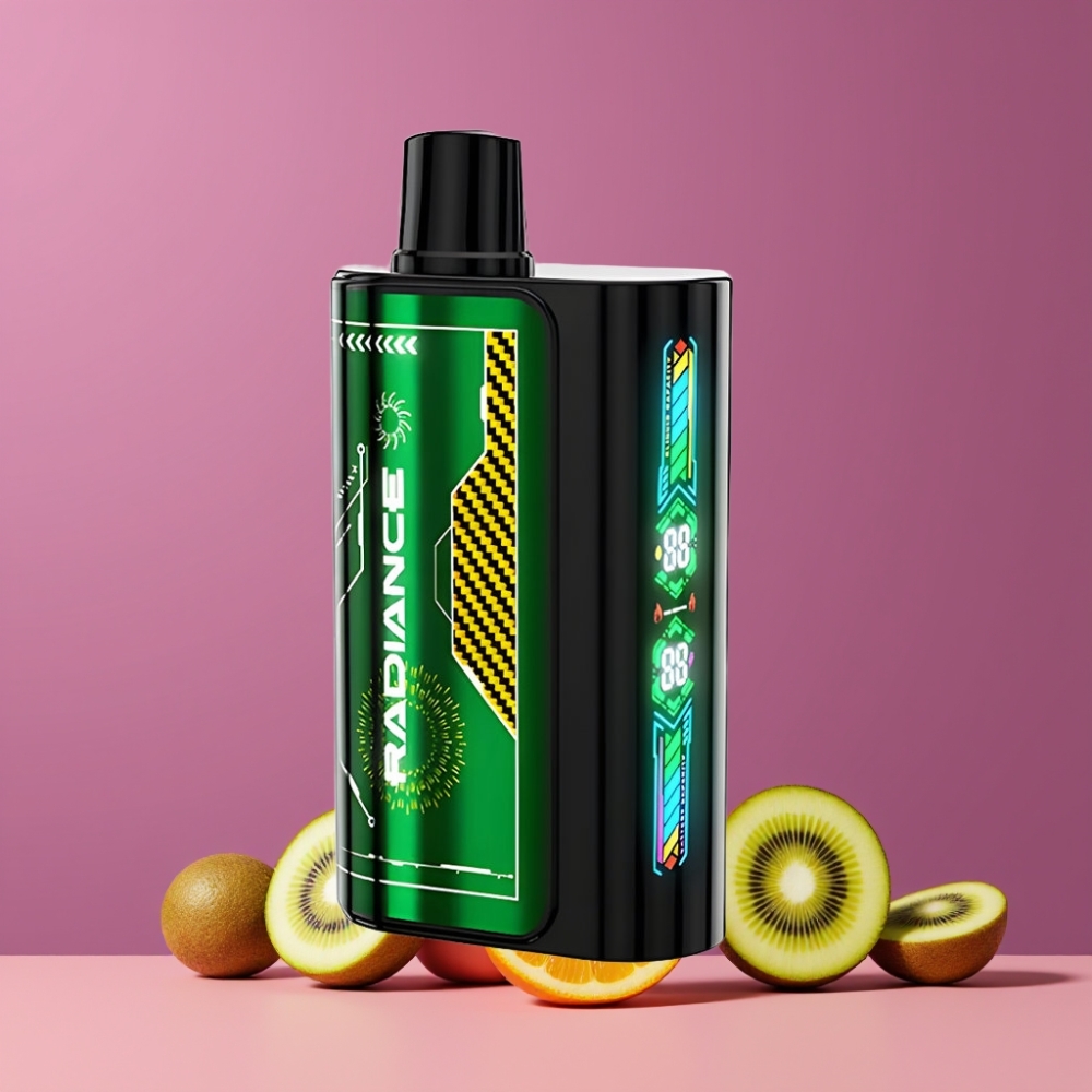 JNR Radiance 31000パッフ パッションフルーツキウイ ジャパン まとめ買い 28ml デュアルメッシュコイル 950mAh
