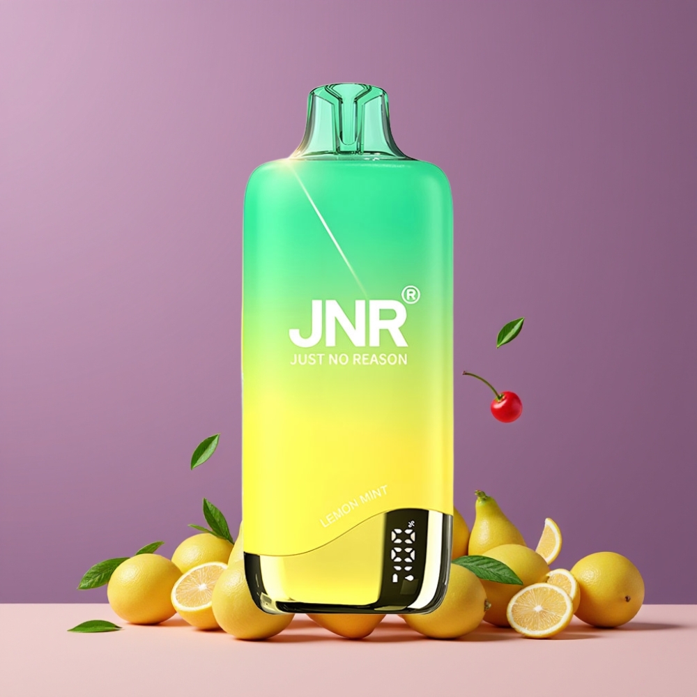 JNR Rainbow 10500 パフ レモンミント ジャパン まとめ買い 600mAh 18ml USB Type-c バッテリー/リキッドインジケーター
