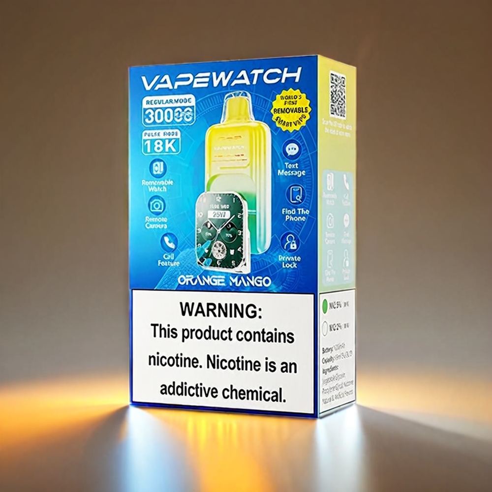 JNR Vape Watch 30000 Puffs 1000mAh 19mL 5% Dual Mesh Coil オレンジマンゴー ジャパン まとめ買い
