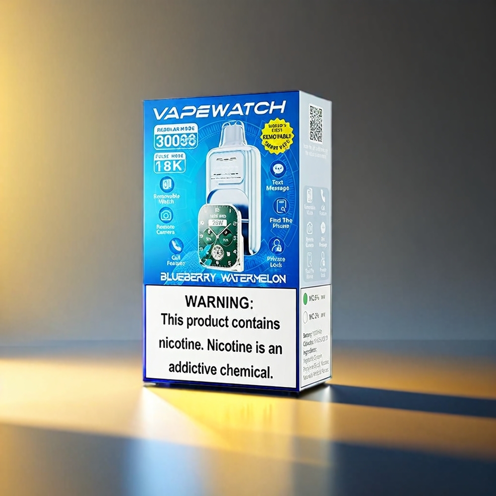 JNR Vape Watch 30000 Puffs 1000mAh 19mL Dual Mesh Coil Type-C ブルーベリーウォーターメロン ジャパン まとめ買い