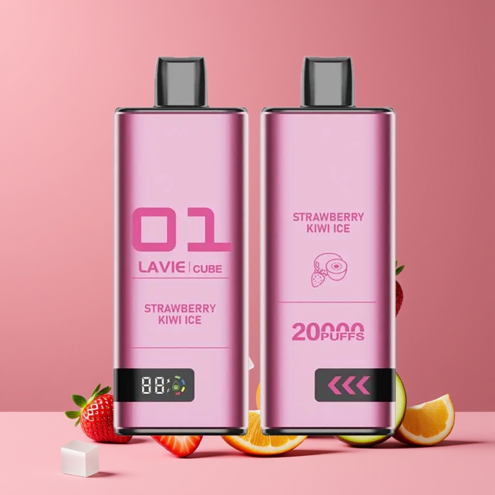 Lavie Cube 20000パフ ストロベリーキウイアイス ジャパン まとめ買い 28ML 5% 600mAh