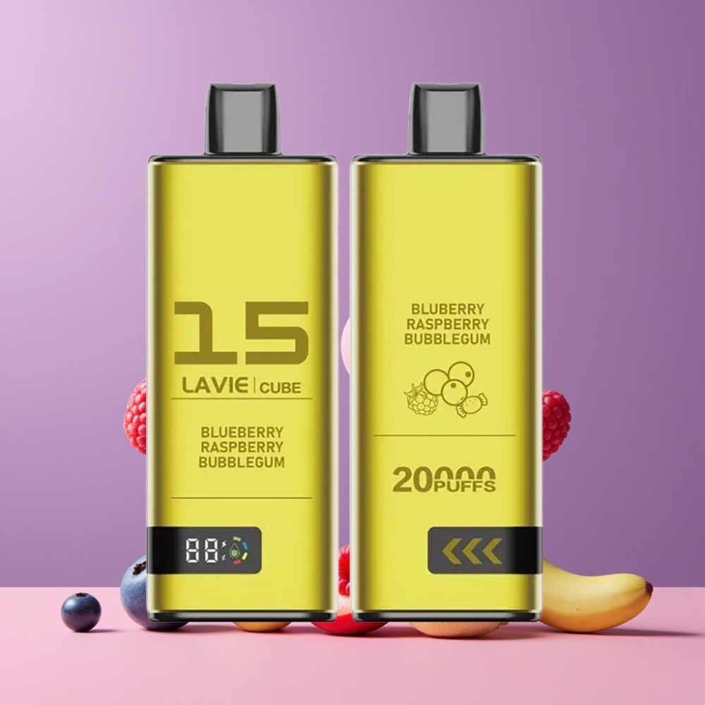 Lavie Cube 20000パフ ブルーベリー ラズベリー バブルガム ジャパン まとめ買い 28ml 600mAh Type C