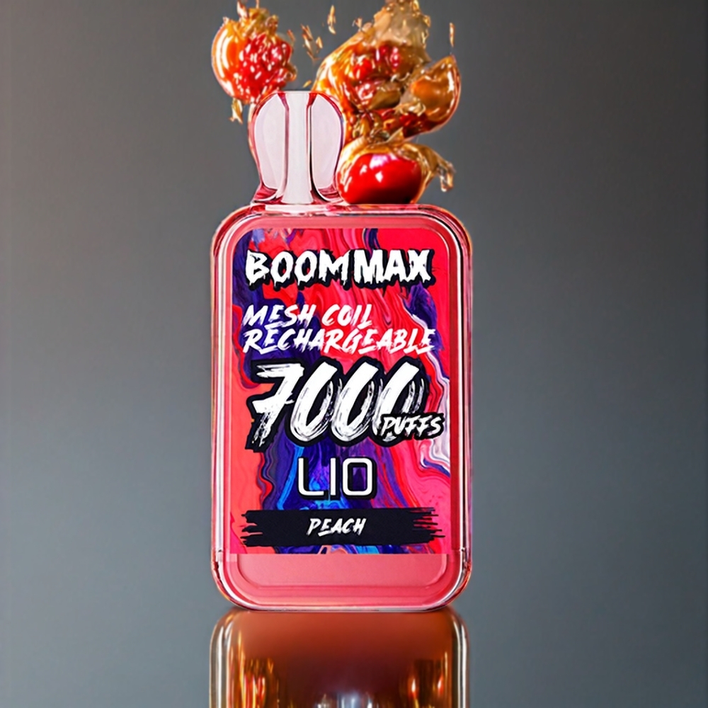 LIO BOOM MAX 7000パフ ピーチ ジャパン まとめ買い 15ml 650mAh Type-C