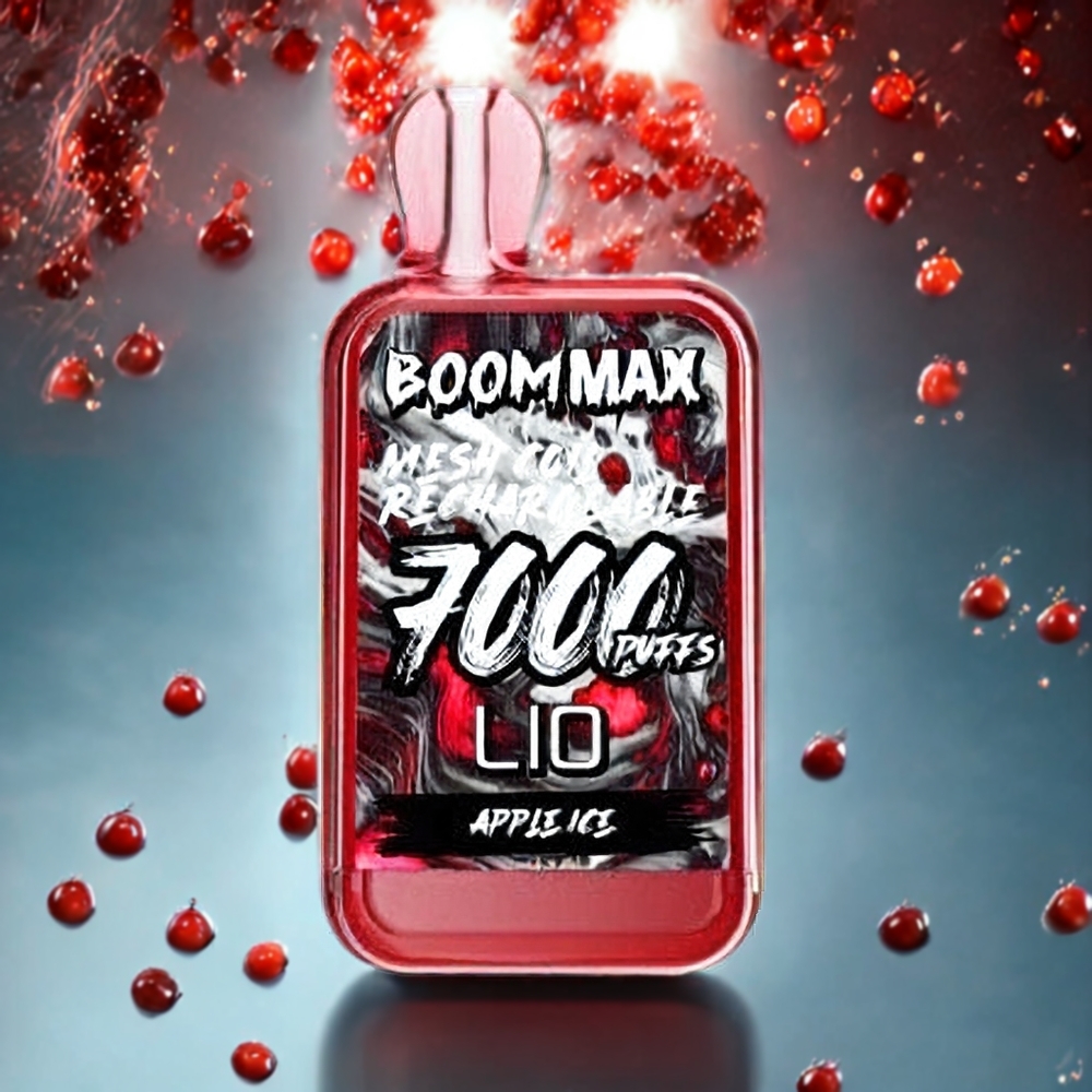LIO BOOM MAX 7000パフ アップルアイス ジャパン まとめ買い 650mAh 15ml 50mg