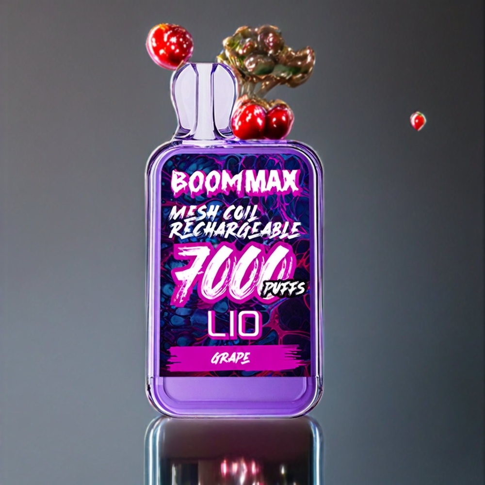 LIO BOOM MAX 7000 パフ グレープ ジャパン まとめ買い 650mAh 15ml 50mg