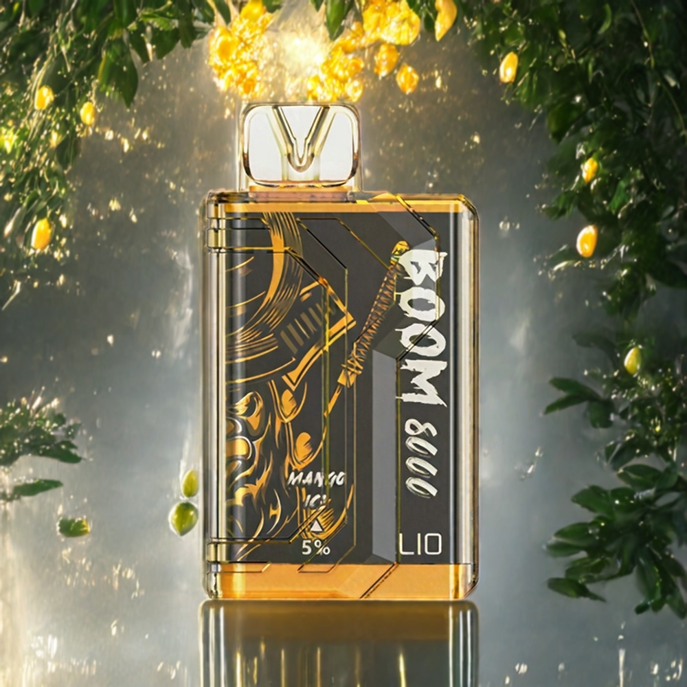 LIO BOOM PRO 8000パフ マンゴーアイス ジャパン まとめ買い 15ml 5% メッシュコイル