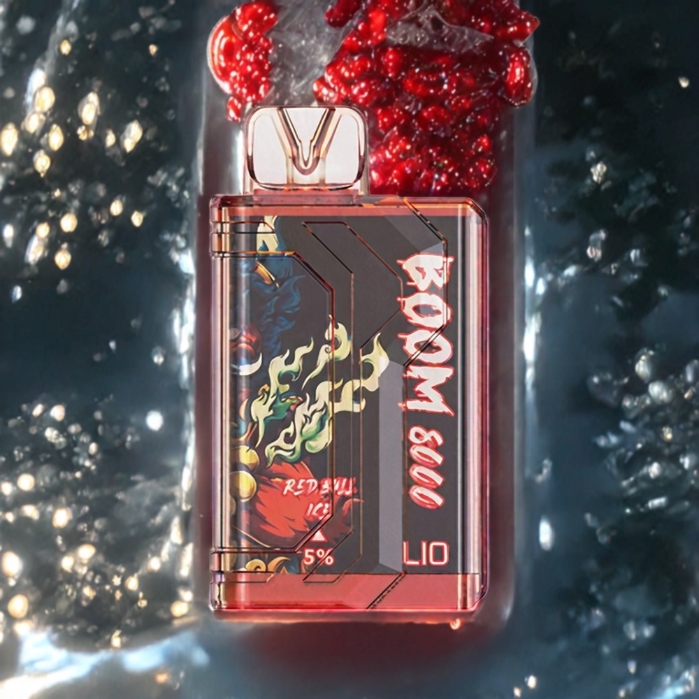 LIO BOOM PRO 8000パフ レッドブルアイス ジャパン まとめ買い 15ml 5% メッシュコイル