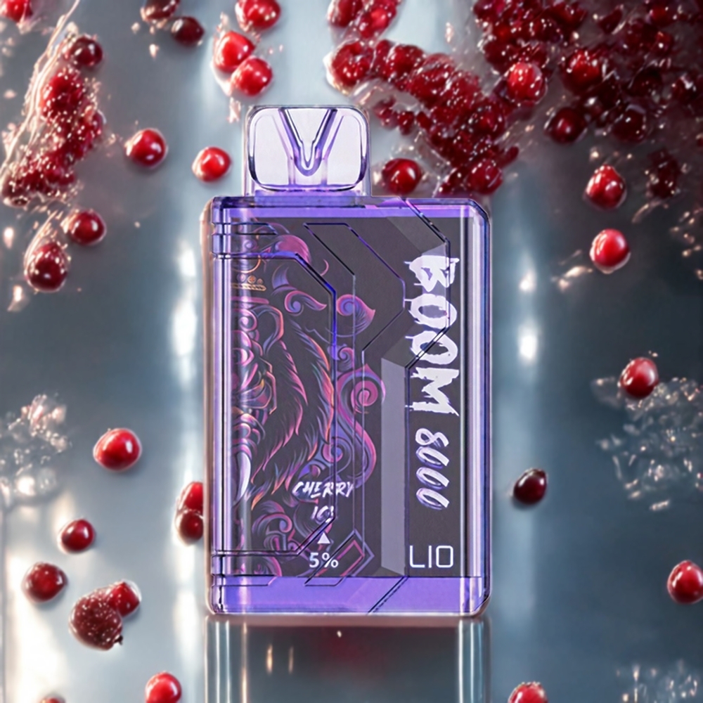 LIO BOOM PRO 8000パフ チェリーアイス ジャパン まとめ買い 15ml 5% メッシュコイル 650mAh